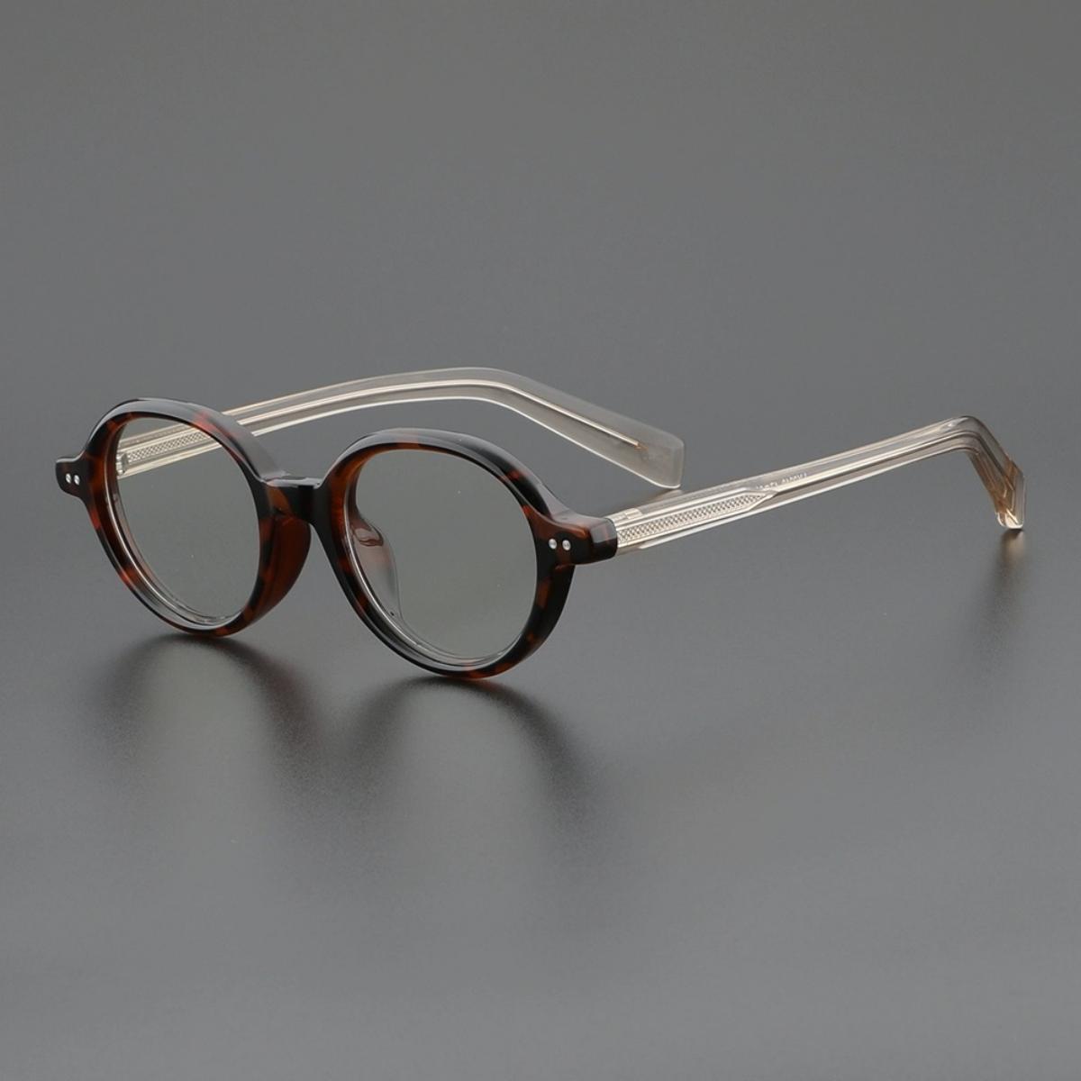 Lunettes ovales pour femmes rétro acétate Vintage lunettes cadre optique rond hommes femme marron vert clair lentille unisexe