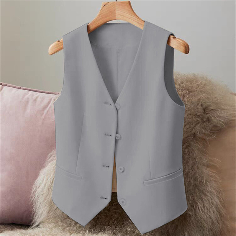 Fibrgla03/Wear-GlaElegant FibrV Neck for Women, Formal Business Style, Retro Office, New