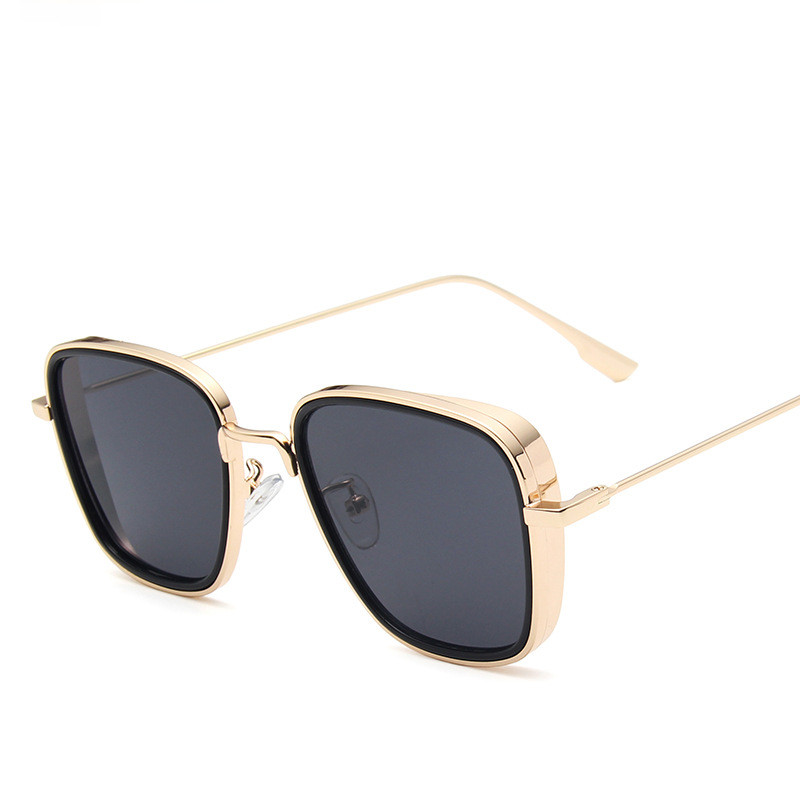 Lunettes de soleil carrées en métal pour hommes et femmes, marque de luxe, rétro, steampunk, nickel é, nuances, UV400, 2020
