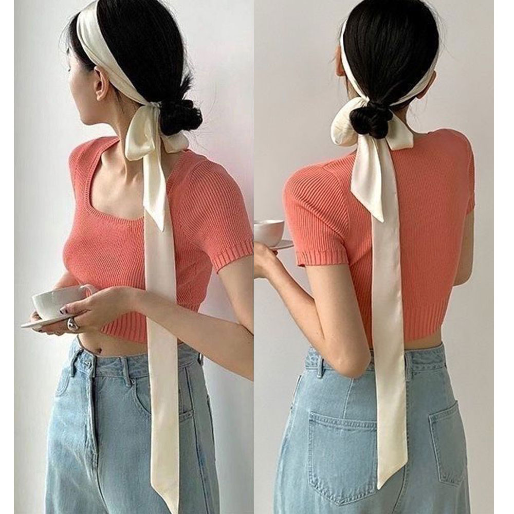 Bandeau à cheveux multifonctionnel en satin de 200cm de long, écharpe de sac, ruban, cravates de présidence, nœuds papillon, décoration de poignée de sac