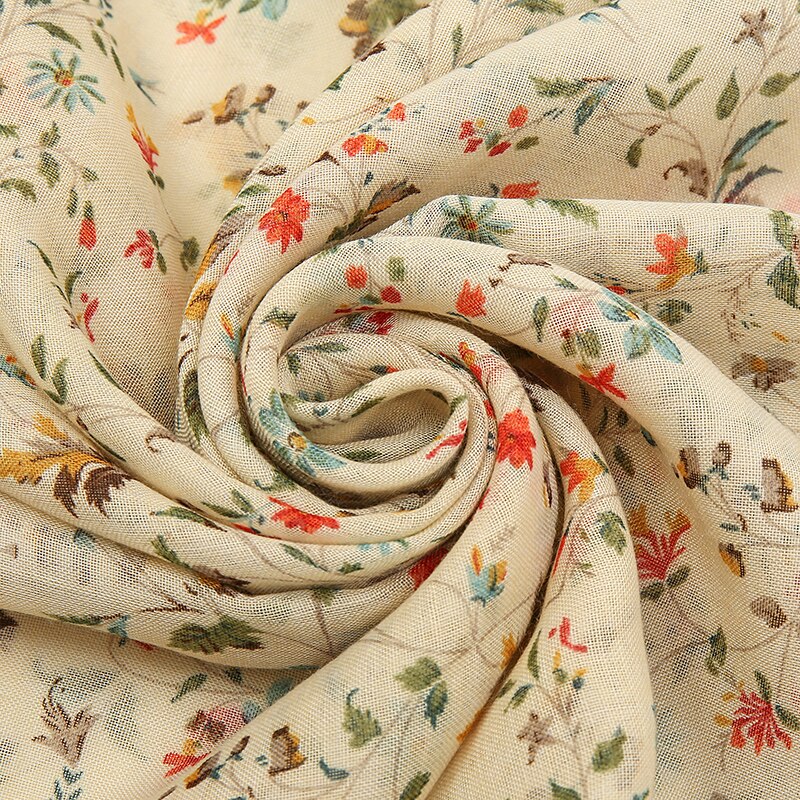 Écharpe à pampilles en coton imprimé floral pour femmes, châles en viscose, long silencieux de plage d'été, bande de sauna musulmane à la mode, 185x90cm