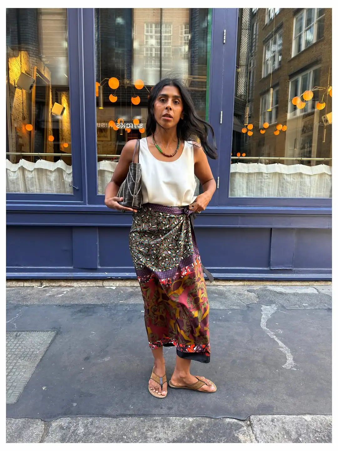 Jupe longue mi-longue imprimée style bohème pour femme, en satin, taille haute, fendue, à nouer, coupe ample, Nouveauté 2026, pour l'été, les vacances et le style urbain