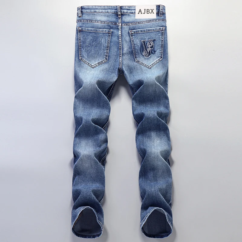 Jeans carillon coupe couvertes pour hommes, pantalons longs décontractés polyvalents, marque de luxe européenne, mode haut de gamme, vêtements en denim, Y2K