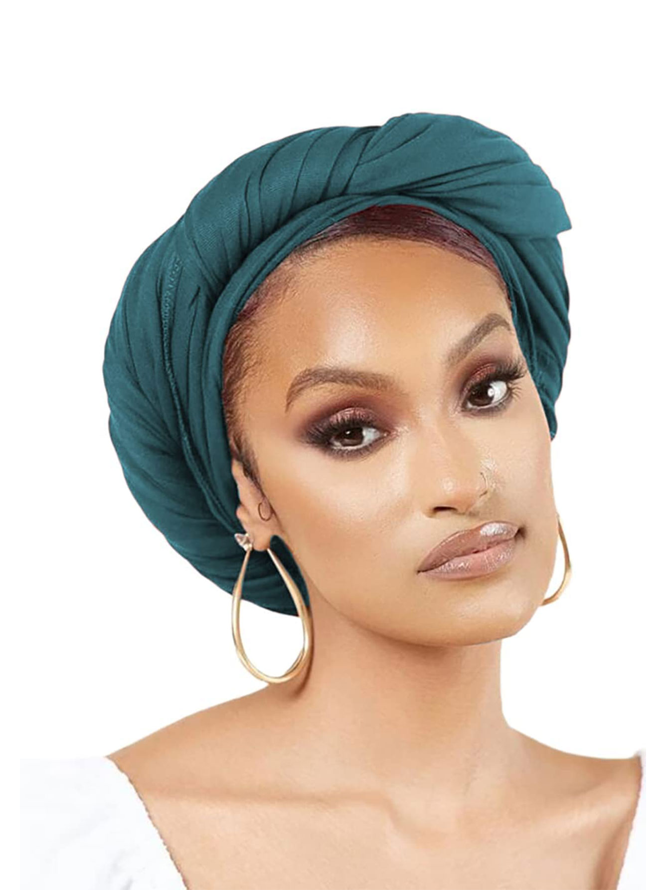 Foulard tricoté élastique Turban foulard élastique couleur unie Super doux Ultra Long bandeau respirant femmes décontracté respirant