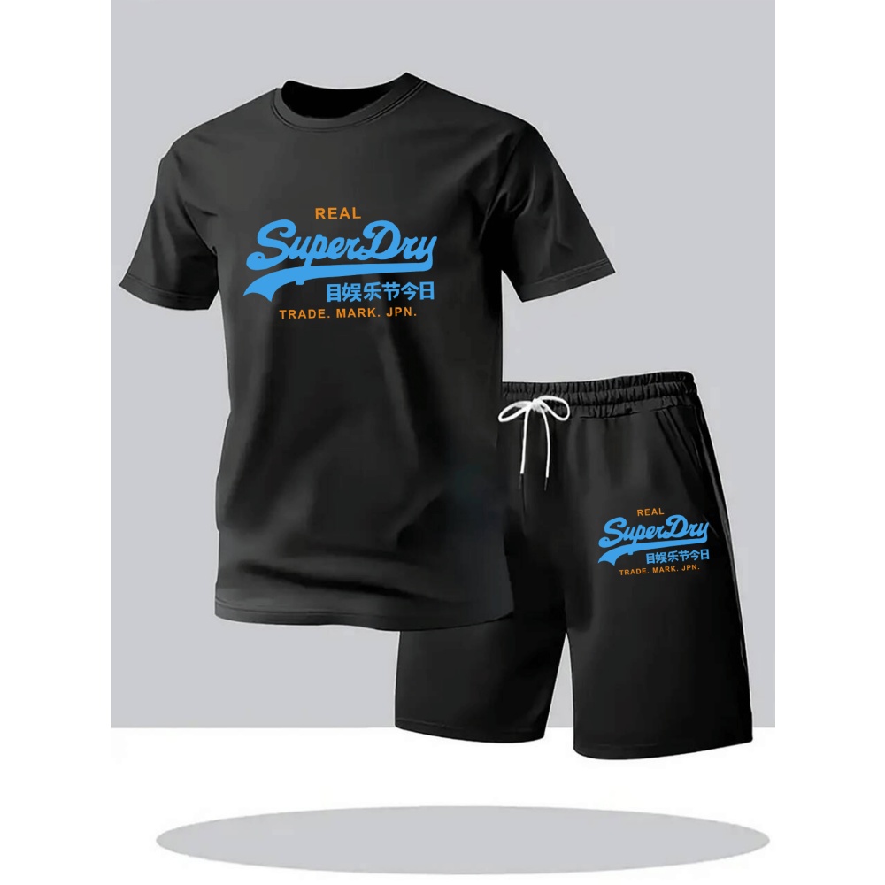 Ensembles Homme Été 2026 – Tenue Décontractée T-shirt + Short Deux Pièces Grande Taille Respirante à Manches Courtes pour Homme – Ensemble Sportif 2 Pièces
