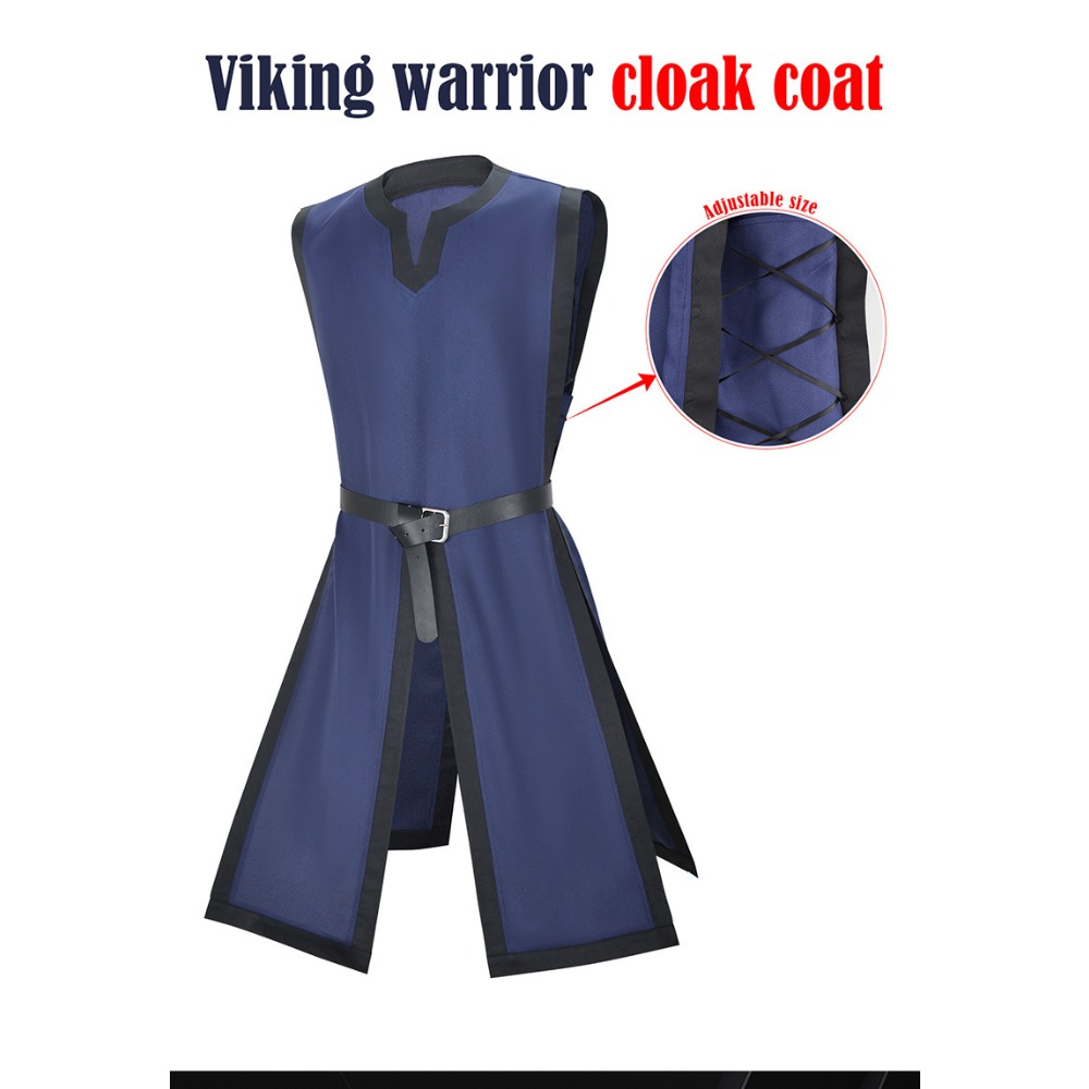 Cape, Robe et Tunique Médiévale Renaissance pour Homme, Style Chevalier Viking, Pirate, Vintage, pour Spectacle Scénique et LARP