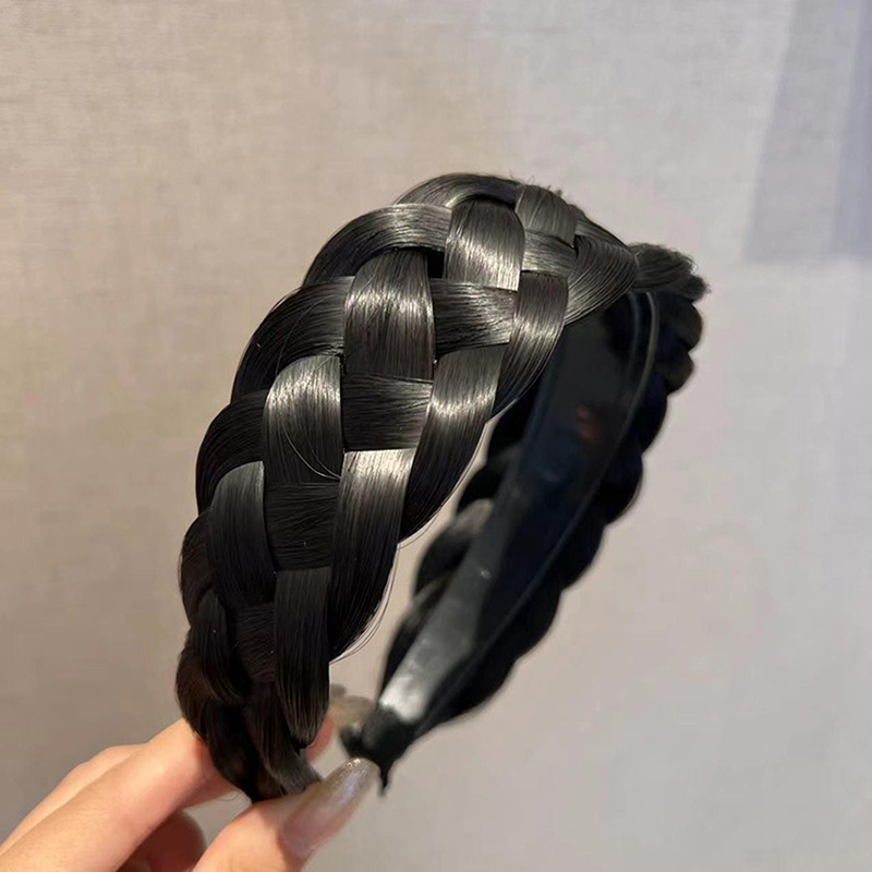 Nouveaux bandeaux larges torsadés pour femmes, bandeaux tressés en queue de poisson faits à la main, accessoires de coiffure, cadeau