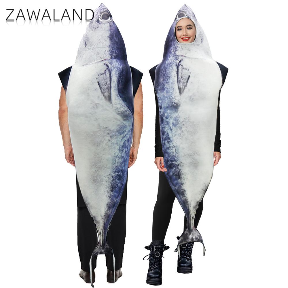 Zawaland femme homme poisson Costume décapterus Maruadsi Costume de fête fantaisie Couple Cosplay combinaison Halloween carnaval déguisement vêtements