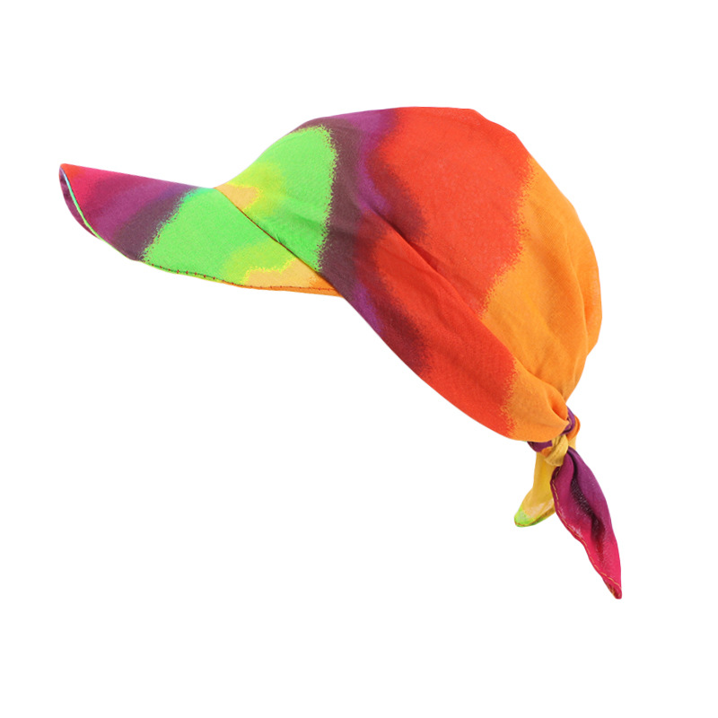 Femmes foulard visière chapeau avec bandeau imprimé large bord chapeau de soleil été plage chapeaux de soleil Protection UV femme casquette de Baseball