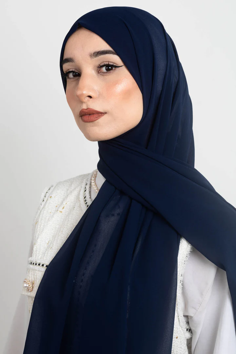 Hijab en mousseline de soie musulman pour femmes, foulard long uni, couvre-chef pour femmes, hijabs, écharpes, voile musulman pour femmes, hijabs en mousseline de soie