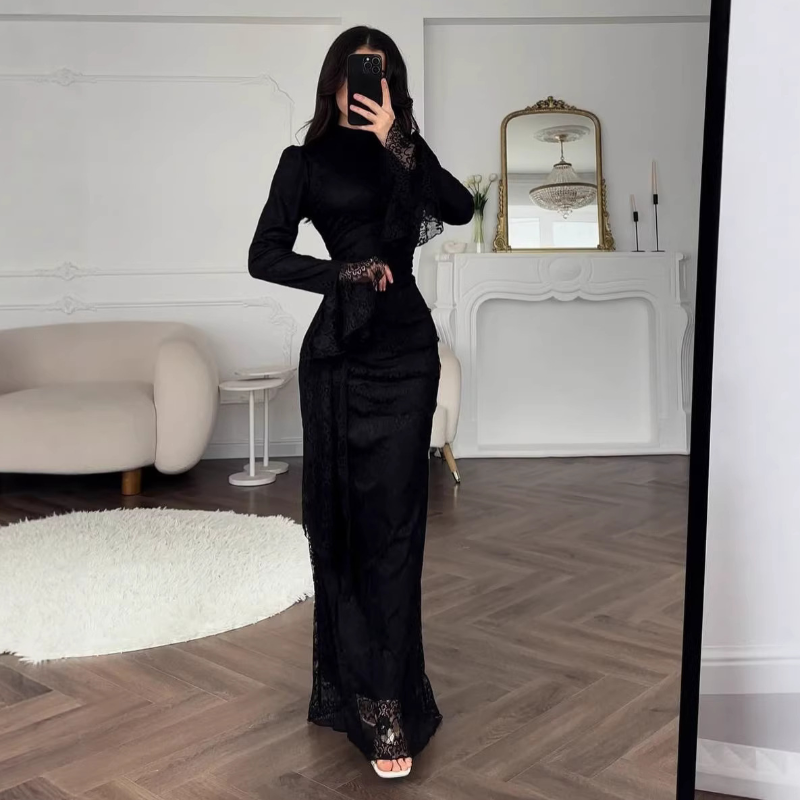 Robe longue sexy en maille moulante, col en V, bretelles larges, fleurs et sequins, dos nu, à nouer, jupe longue, collection été 2026, pour mariage, anniversaire, ou soirée, Vestido pour femme