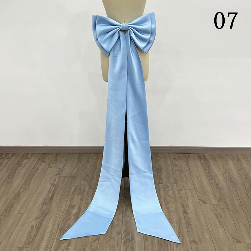 Robe de mariée élégante en Satin avec nœud papillon détachable, Extra Large, défilé, Performance, accessoires de décoration Cosplay Lolita