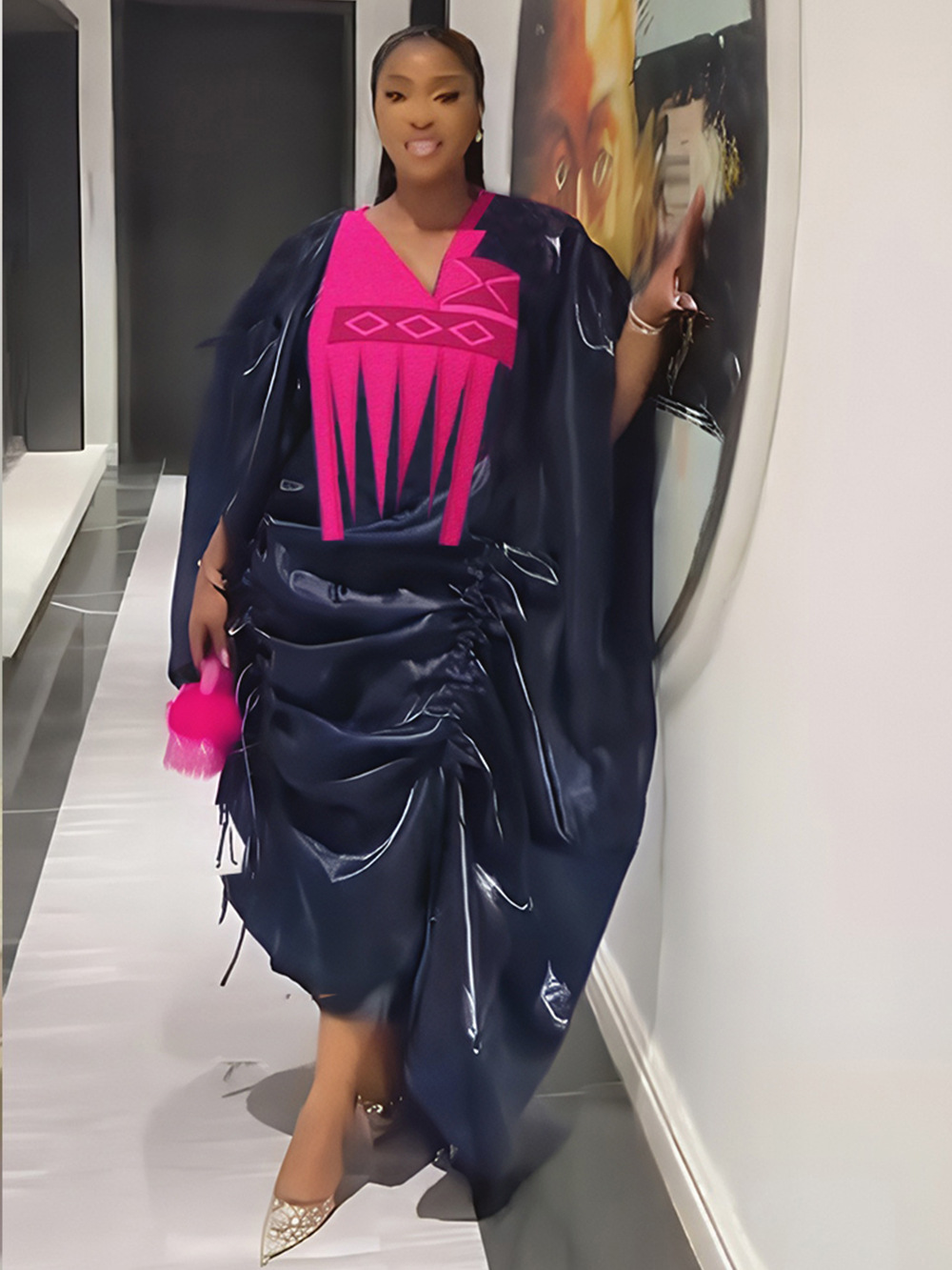 Robes africaines traditionnelles pour femmes Dashiki broderie Maxi Robe grande taille Boubou 2 pièces ensemble vêtements Robe de soirée de mariage