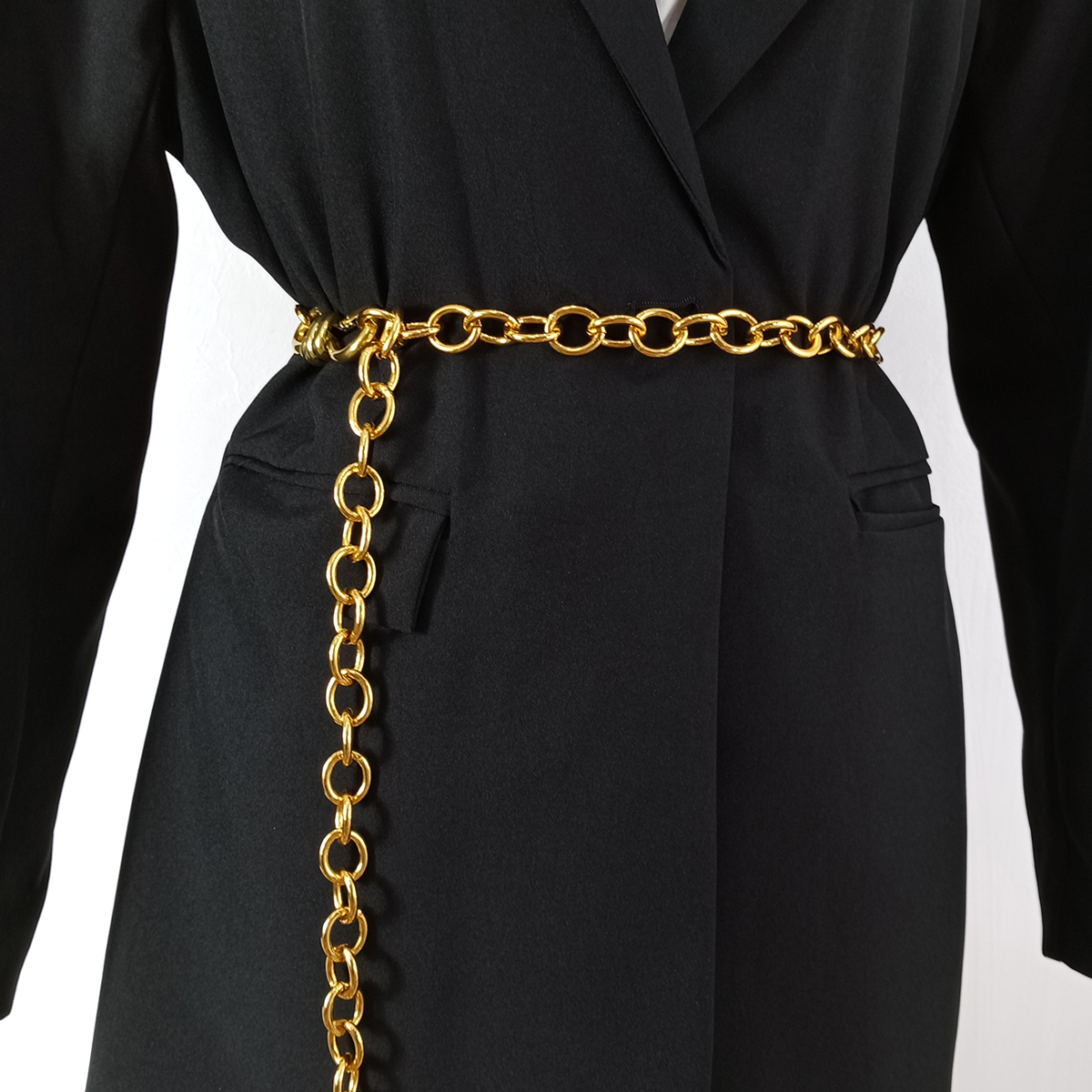 Ceintures à chaîne en or pour femmes, haute qualité, luxe, taille féminine, Punk, Corset en métal, robe pour filles, réglable, Riem