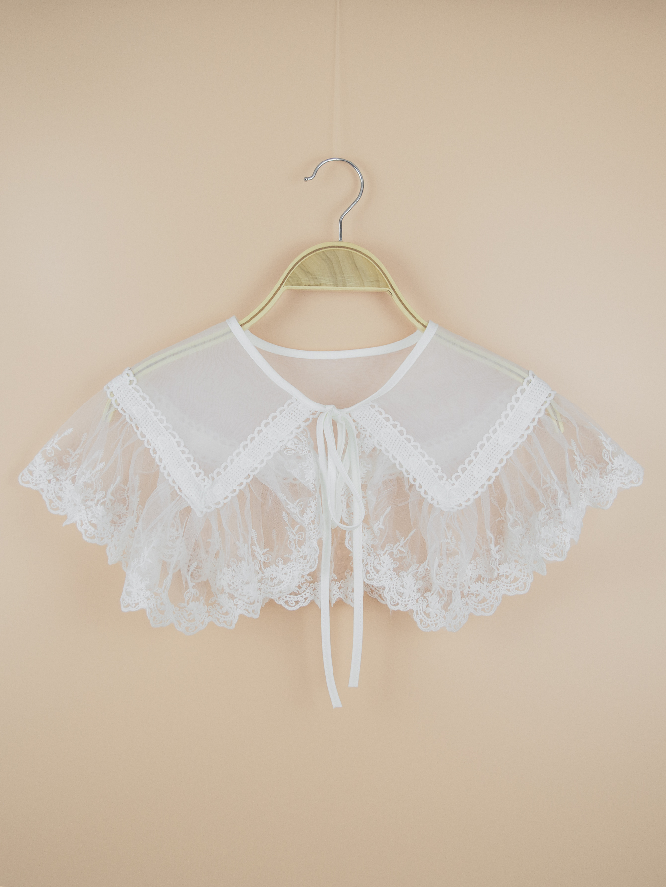 Col en fil de dentelle pour femmes, col de châle, poignées amovibles, faux col décoratif polyvalent, nouvelle mode de vêtements