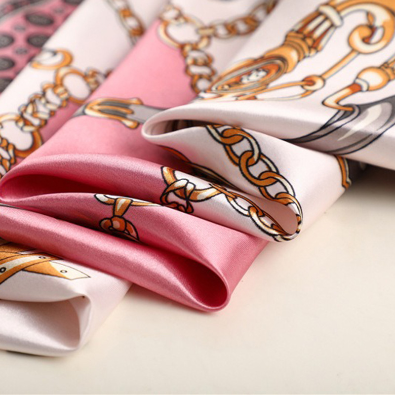 Foulard en satin pour femmes, 90x90cm, pour la tête, accessoire de luxe, pour la présidence, SJ02