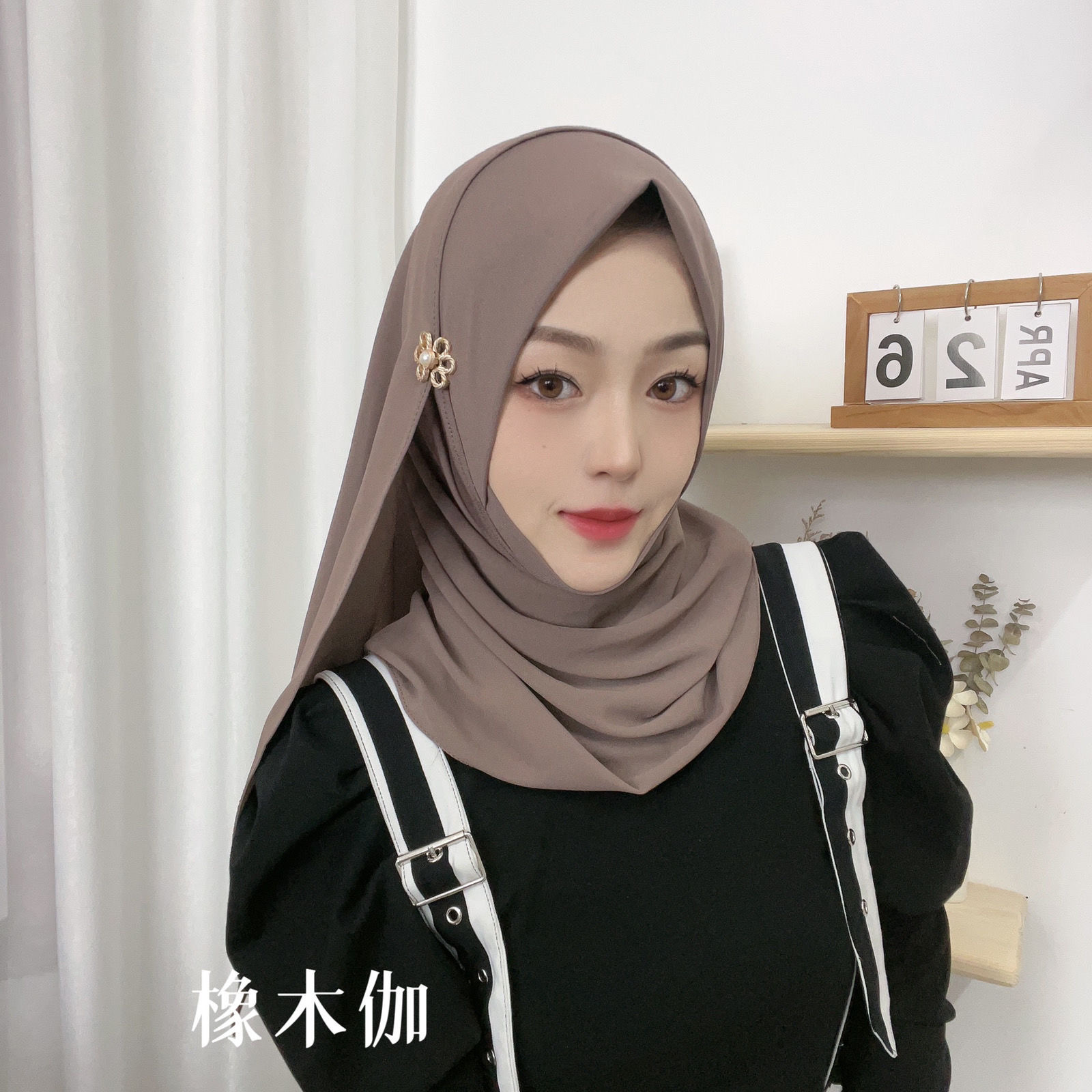 Hijab Instantané à Boucles pour Femme Musulmane, Doux, Dubaï, Arabie Saoudite