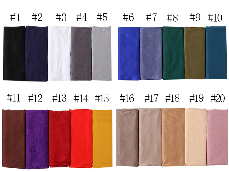 Big Size Foulard en Jersey Hijab Musulman pour femmes, doux, de couleur unie, Bandana,  2021，hijab femme musulman foulard femme voile femme musulman foulard musulmane pour femme islam turban femme bonnet hijab，echarpe