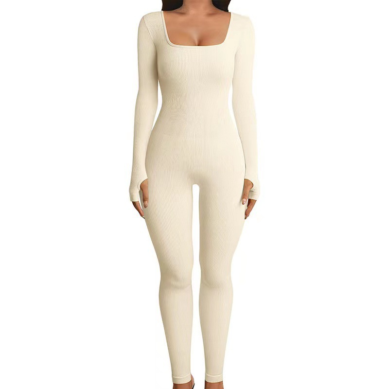 Body femmes automne hiver Fitness entraînement à manches longues vêtements de sport combinaisons tenues Streetwear barboteuse costume pantalon LTK 501140