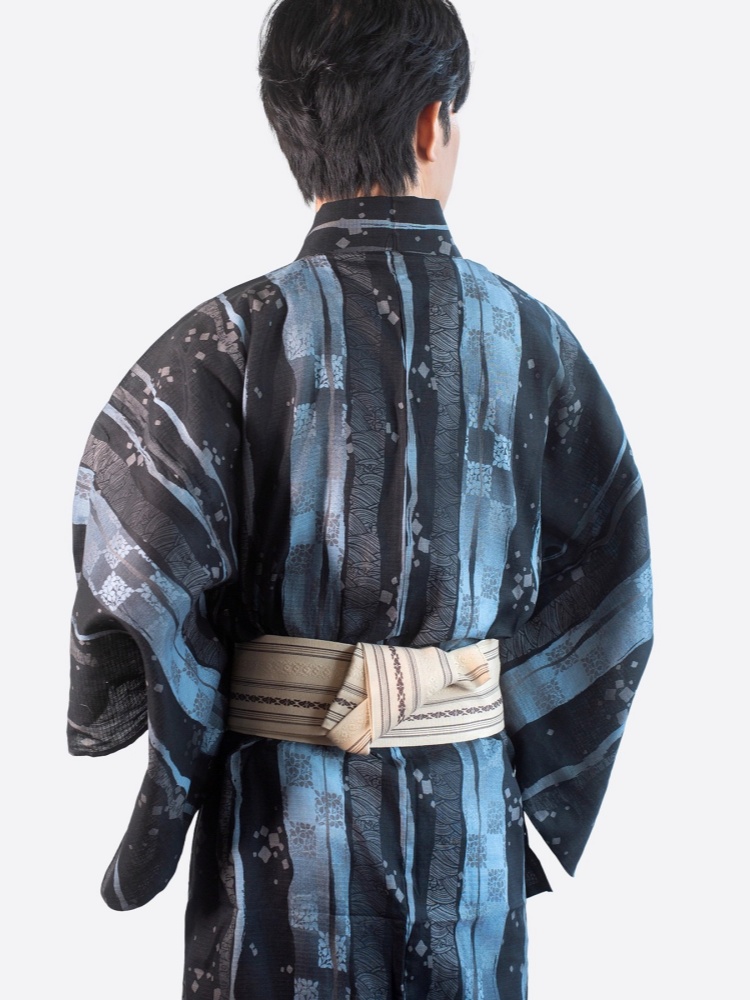 Kimono traditionnel japonais pour hommes, avec ceinture, imprimés en coton, Costume de Cosplay Yukata formel, vêtements de photographie de voyage