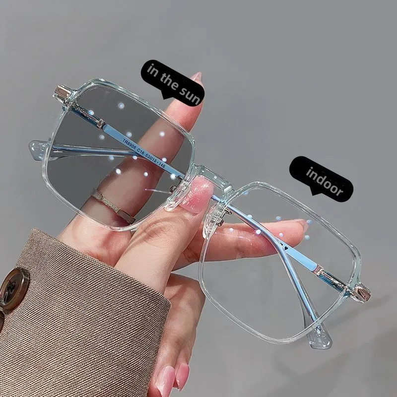 Lunettes de myopie pour femmes et hommes, lunettes moins photochromiques, contrevenants optiques, document fini proxy, tendance de la mode