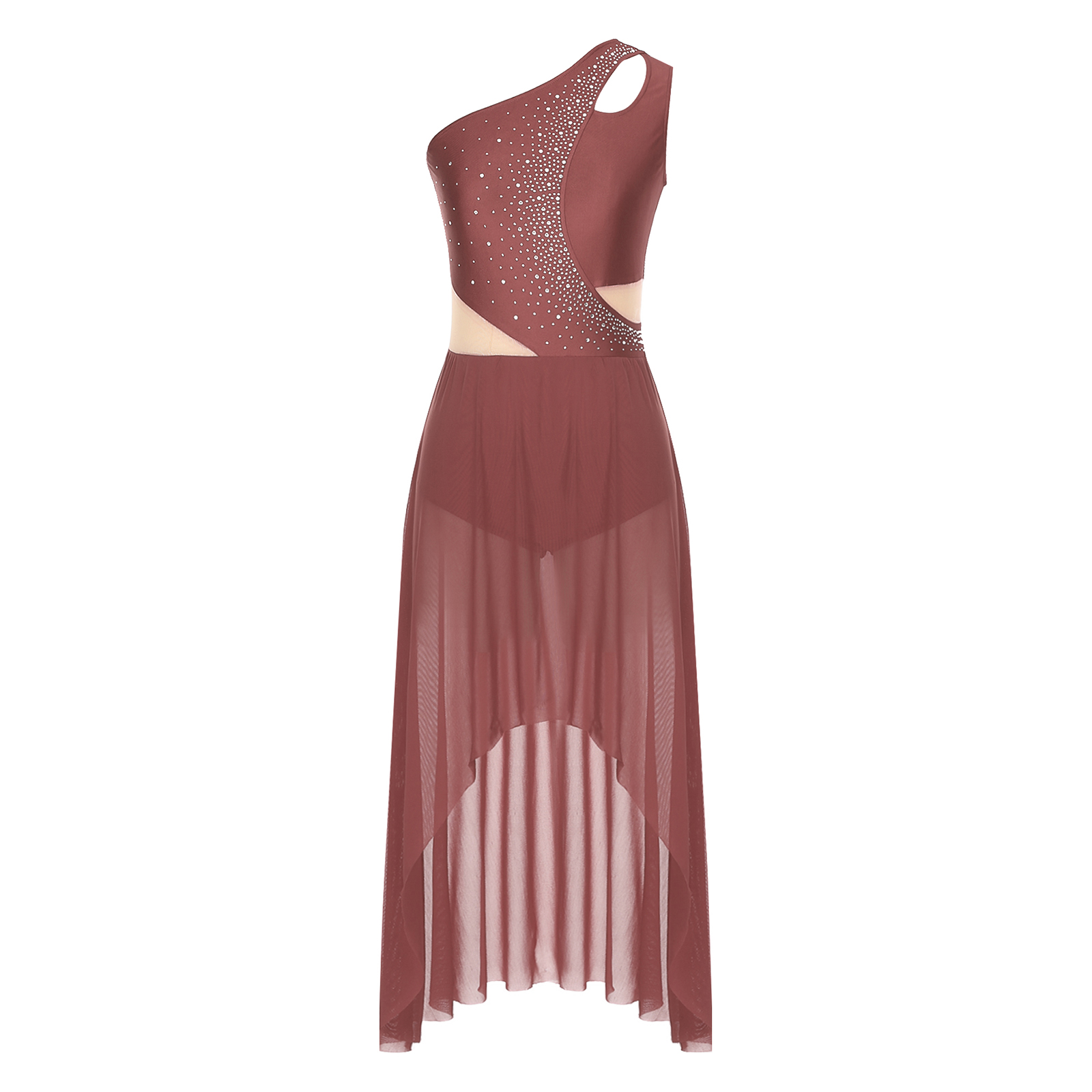 Robe de danse lyrique de ballet pour femmes, costume de ballerine, biscuits, une découpe de fibre initiée, robe fluide haut-bas, vêtements de danse