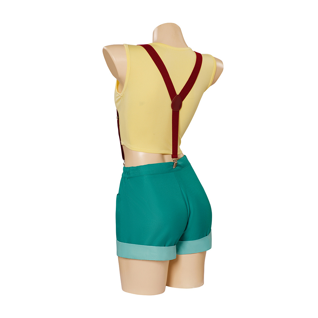 Costume de Cosplay Anime Misty pour femmes, haut court et short à bretelles, Costume de carnaval d'halloween, Streetwear, uniforme de bande dessinée