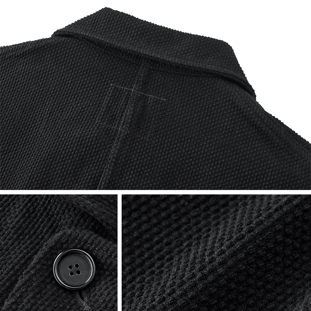 Vintage lourd Kendo veste hommes automne hiver nouveau coton revers multi-poches ample encre teint veste rétro décontracté Cardigan manteau