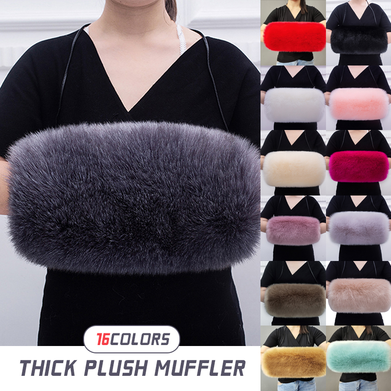 Femmes hiver manchon moelleux chauffe-mains épaissir fausse fourrure gants chauds doux hiver chaud fourrure mitaines manches chaudes