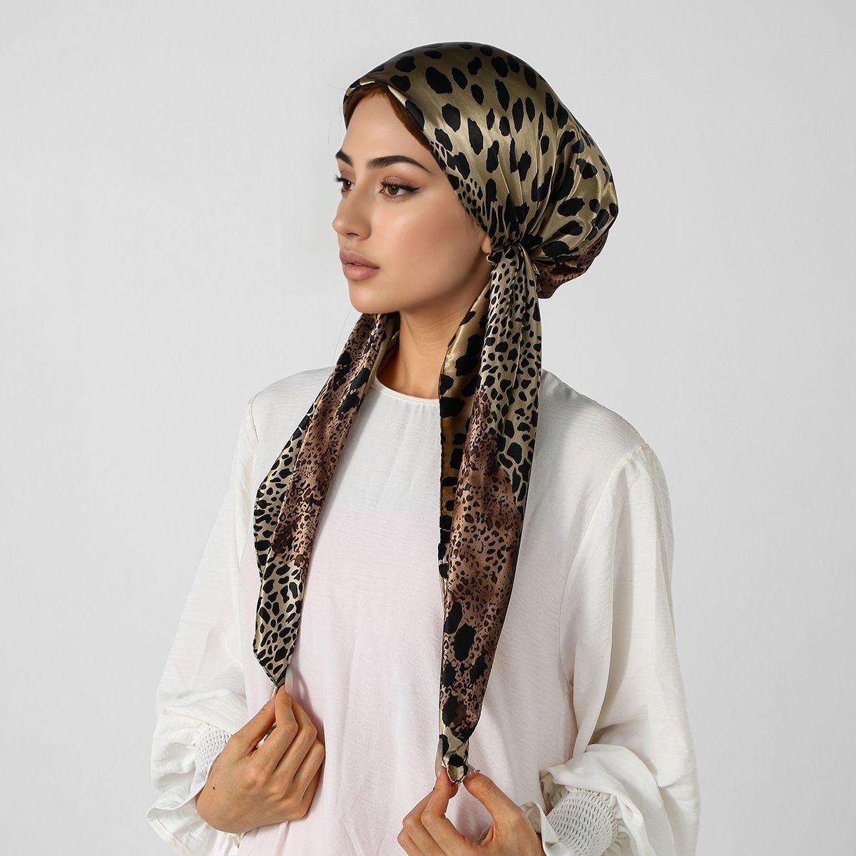 Nouveau Hijab Instantané Musulman, Bonnet Imprimé en Soie Satinée, Turban, Foulard, Bandeau Élastique pour Dormir, Bandana