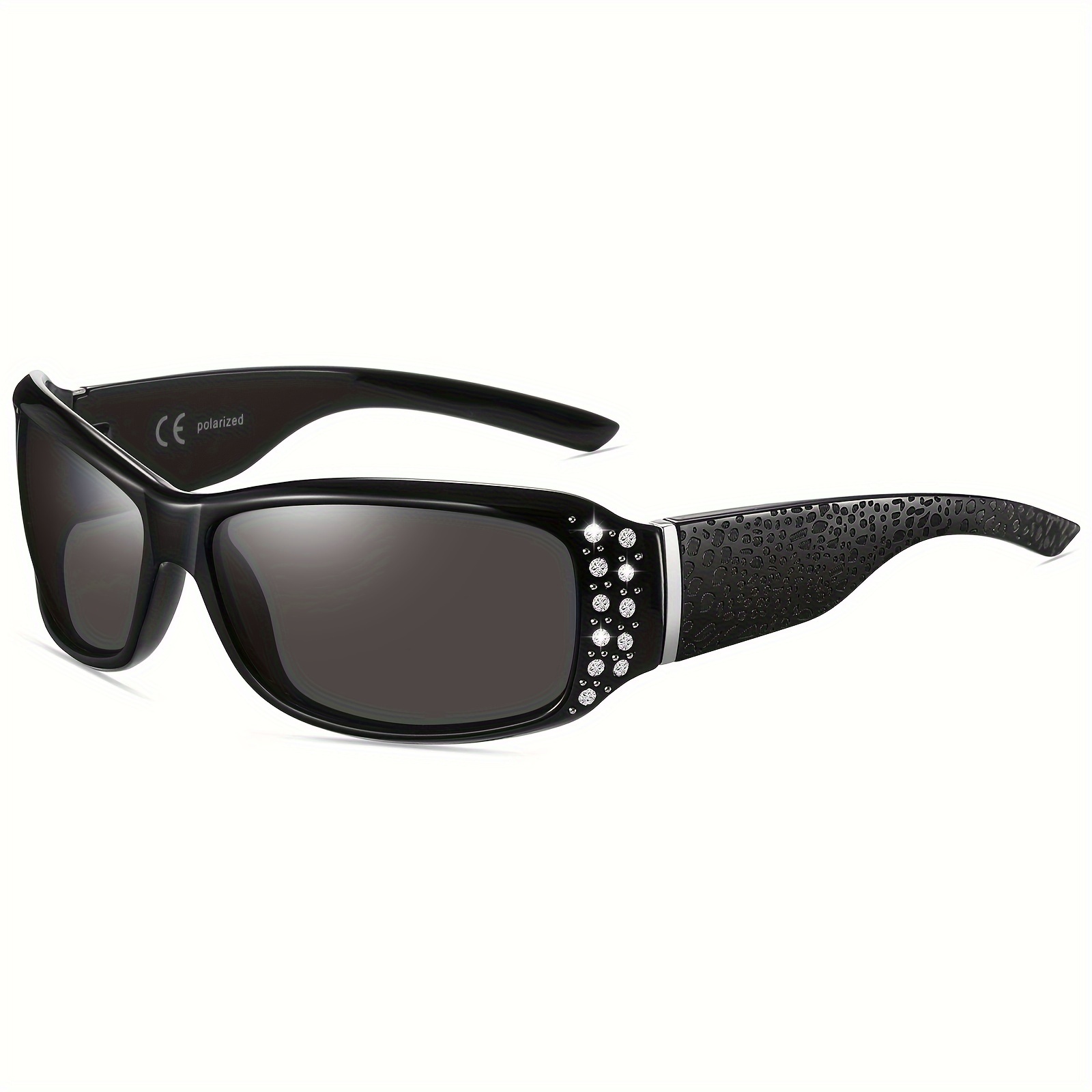Lunettes de soleil classiques pour femmes, rectangulaires, biscuits, Bling, conduite, pêche
