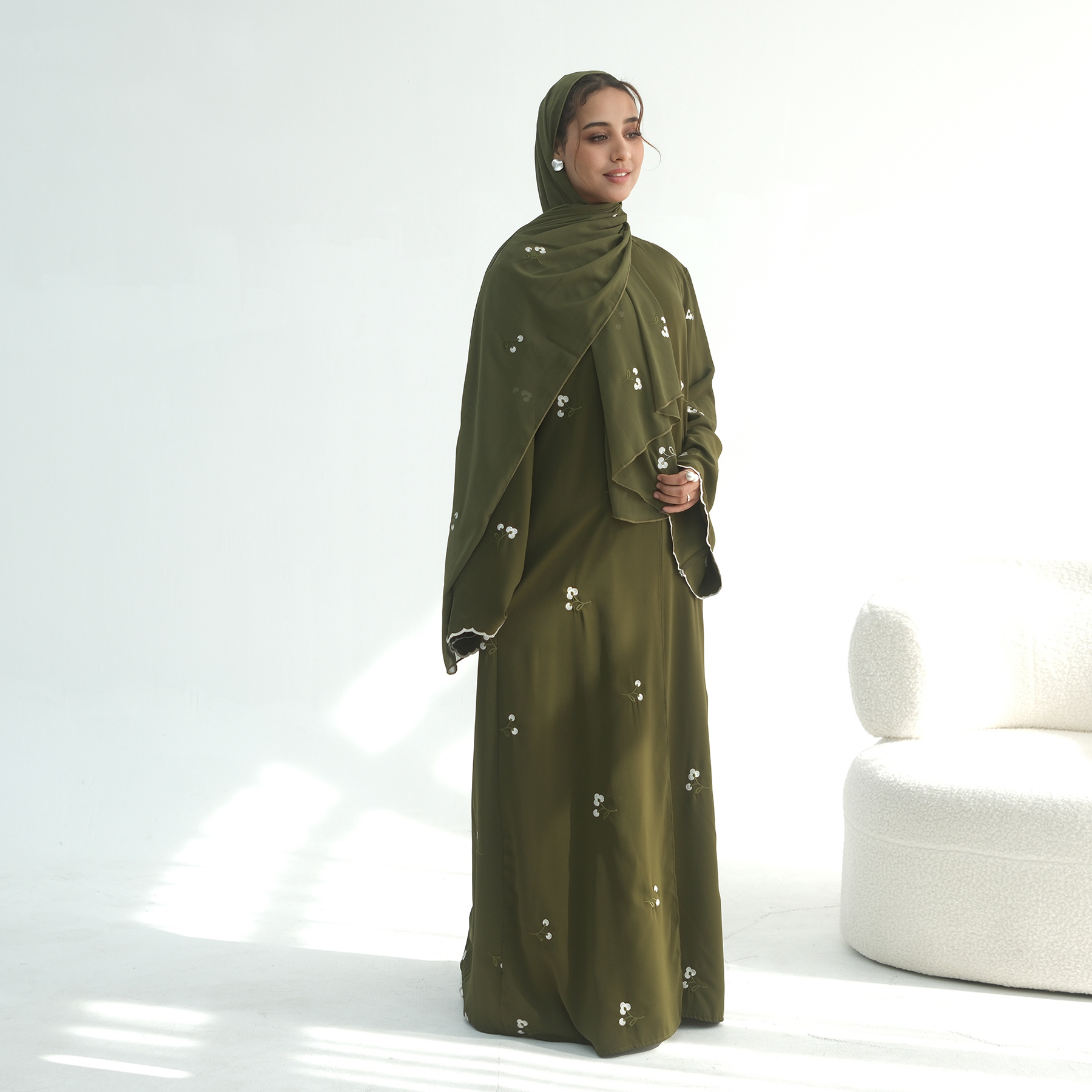 Abaya brodée pour femme, robe de prière musulmane, caftan ouvert, robe de soirée Dubaï, caftan long, Vestidos Largos 2026