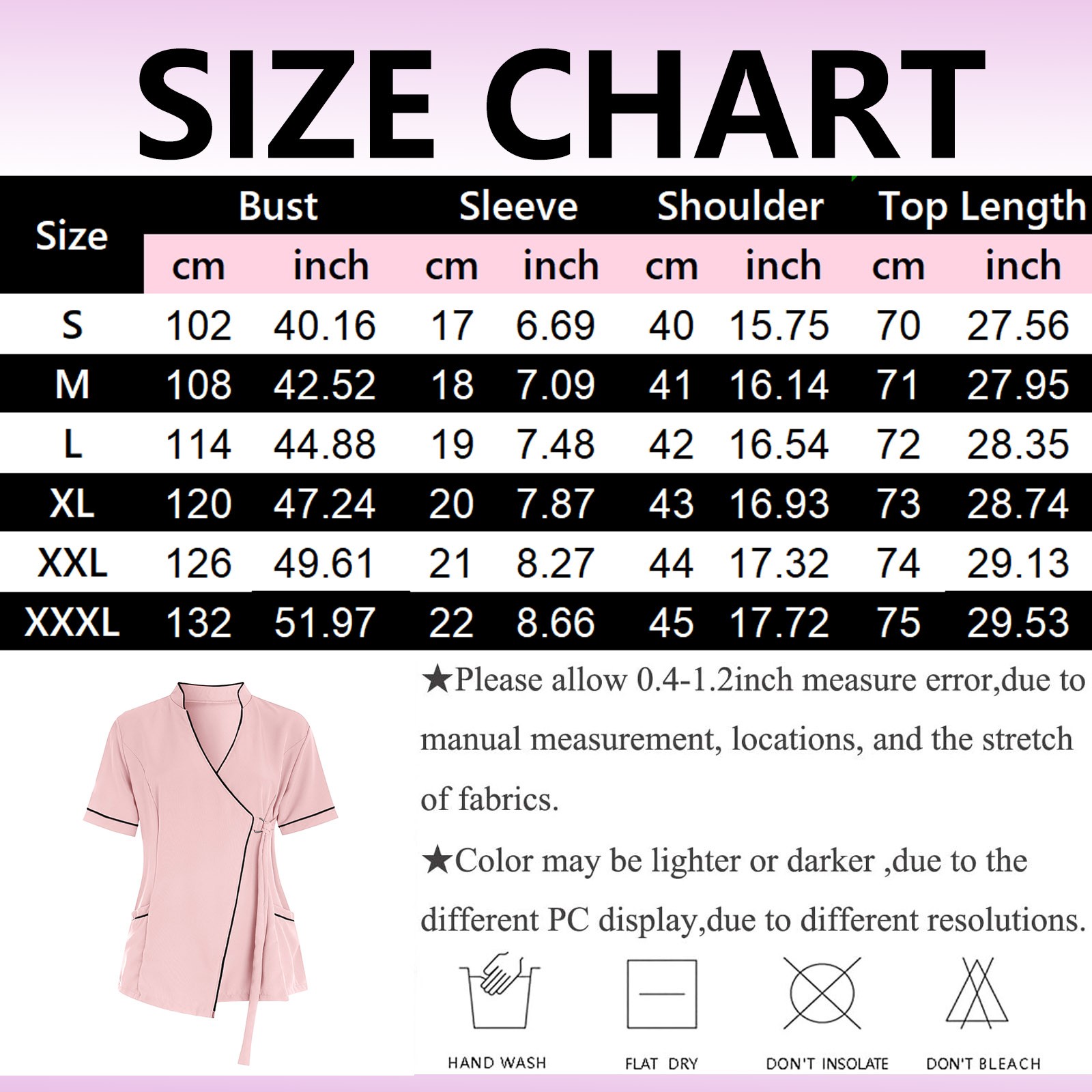 Tops de travail pour femmes enceintes, doux, col en V, ouverts sur le devant, à manches courtes, avec liens latéraux, pour l'été, uniforme de travail pour SPA et laboratoire