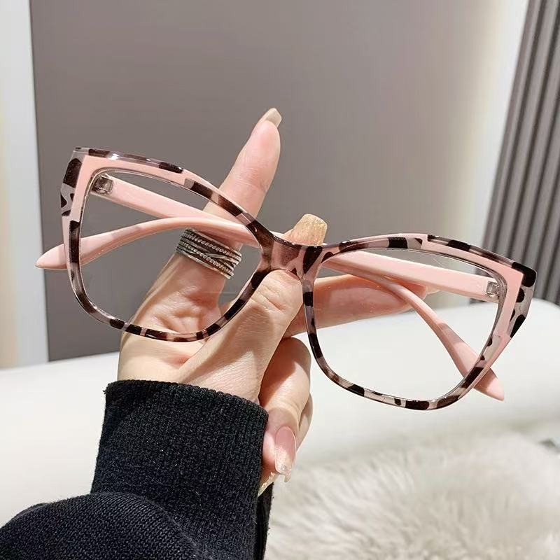 Lunettes de lecture élégantes pour femmes, design color block tendance, anti-lumière bleue, force de correction de 1.0 à 4.0