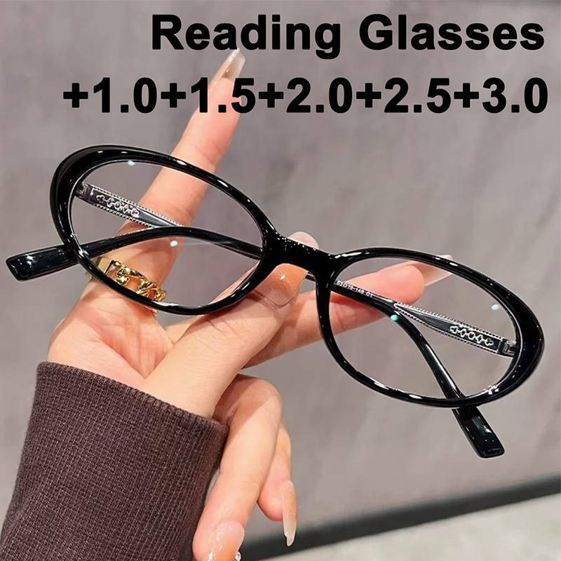 Lunettes de lecture ovales à monture épaisse, optique Anti-lumière bleue, ultralégères, presbytes, pour femmes et hommes âgés