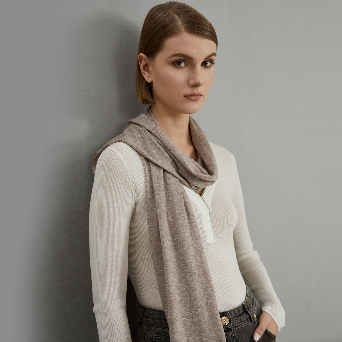 BC802 En stock, écharpes en laine de haute qualité pour femmes, marque de luxe, automne et hiver