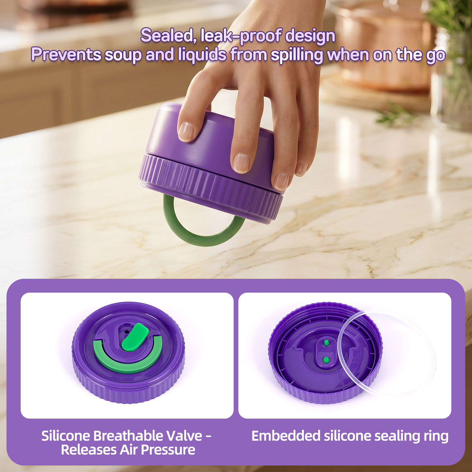 Ensemble de boîtes à lunch pour enfants avec isolation thermique et compartiments pour aliments, anti-fuite. Mini bol à soupe en acier inoxydable adapté