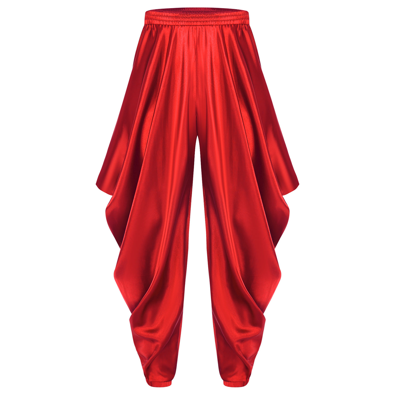 Costume de Prince arabe pour hommes adultes, pantalon sarouel en Satin Dhoti, ceinture élastique drapée, Baggy Bloomers pour Halloween, carnaval, Cosplay