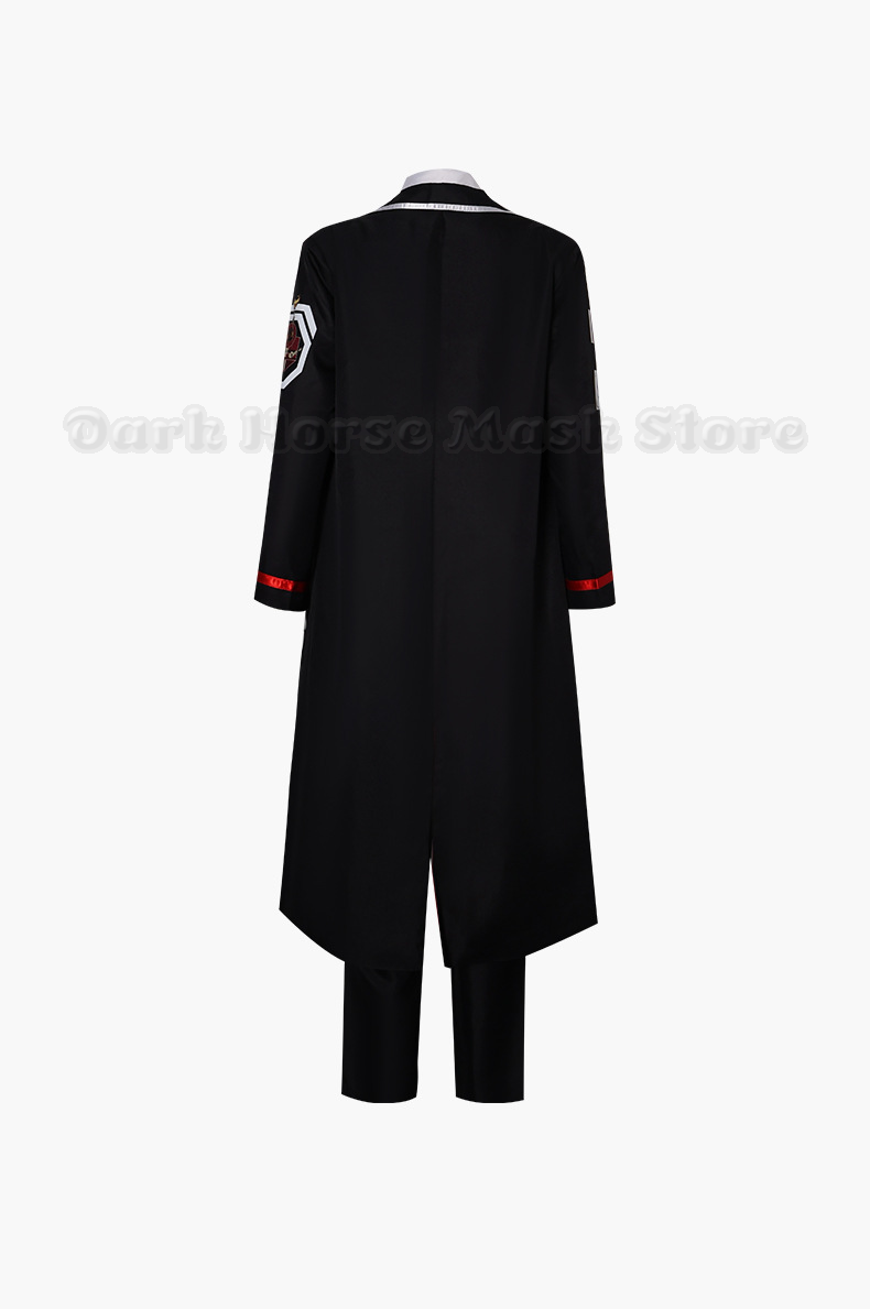 Costume de cosplay Anime Don Quichotte, uniforme noir, haut, pantalon, trench, accessoires, Limbus Company, déguisement pour Halloween, carnaval, tenue