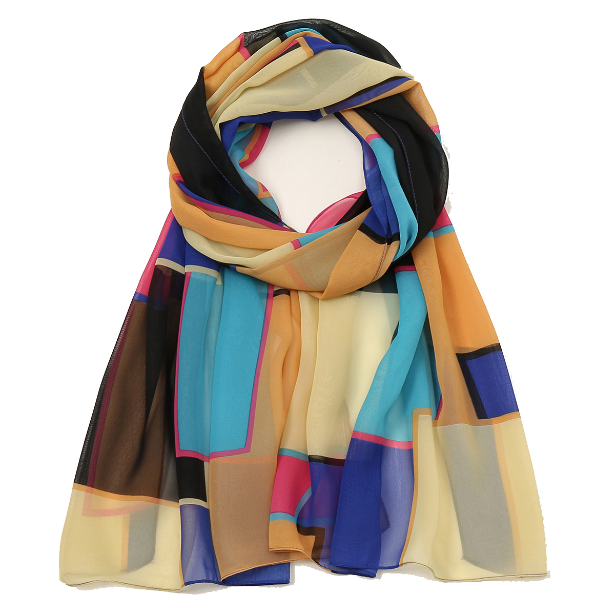 Foulard en soie à carreaux pour femmes musulmanes, imprimé, Hijab, en mousseline de soie, élégant, châle