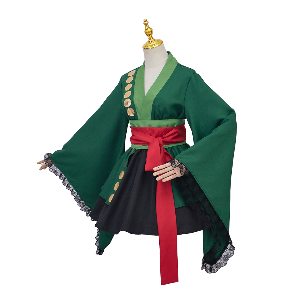 Costume de Cosplay Anime Roronoa, Robe Kimono Zoro, Costume complet pour femmes, tenue Lolita, Costume de carnaval d'halloween