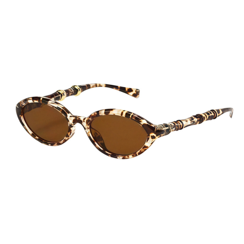 Lunettes de soleil ovales rétro de luxe pour femmes, style tendance, protection UV400, monture Oculus, Gafas