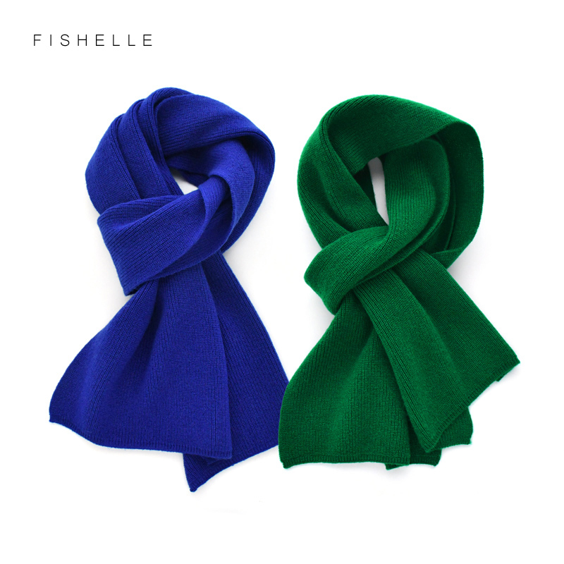 Écharpes tricotées en cachemire de luxe, de couleur unie pour femmes ou hommes, écharpe d'hiver pour adultes, écharpe en laine chaude et épaisse pour enfants