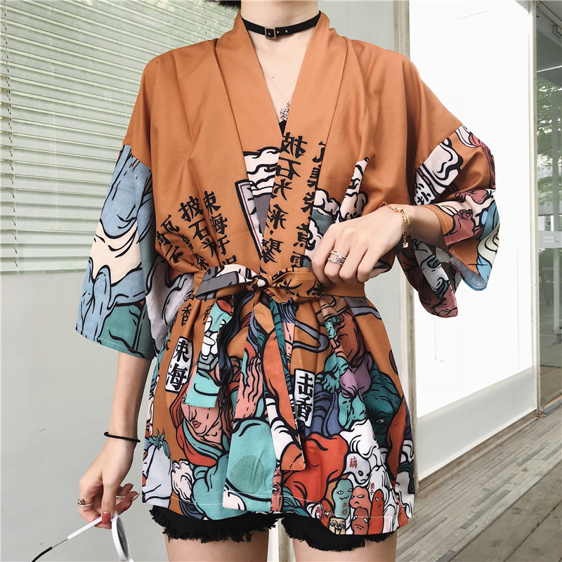 Kimono japonais pour femme, cardigan d'été traditionnel, yukata cosplay 2026, obi féminin, streetwear japonais, chemise haori, vêtements