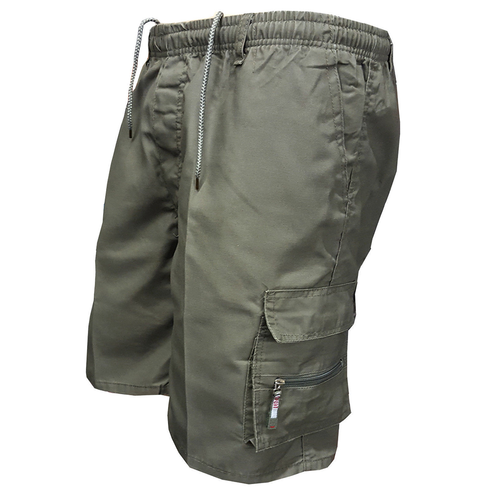 Short tactique d'été pour hommes, Short Cargo décontracté, ample, multi-poches, taille élastique, salopette de travail et de randonnée, pantalon court