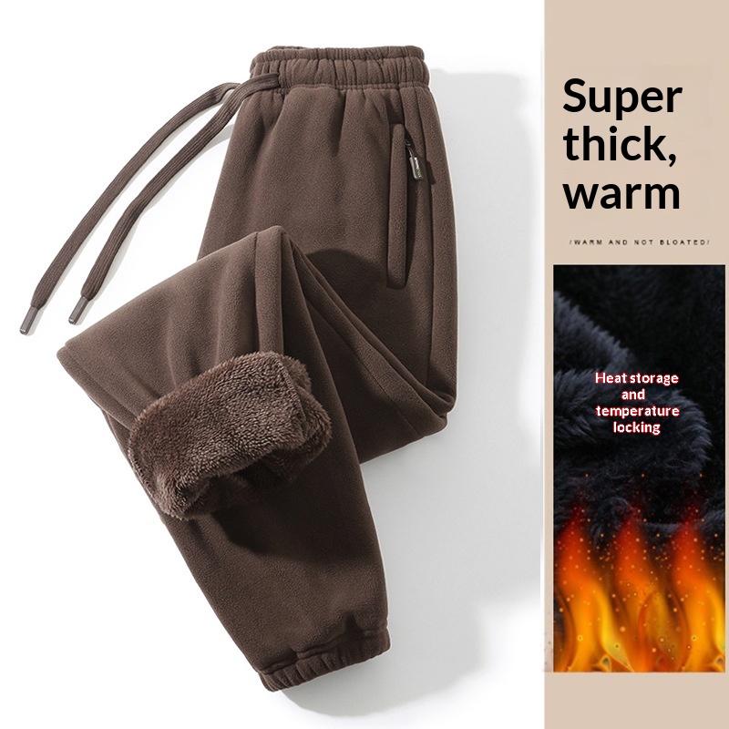 Pantalon homme Double face polaire pantalons décontractés sweat Boa fourrure vêtements pour hommes chaud tricoté short de sport homme cadeaux vêtements