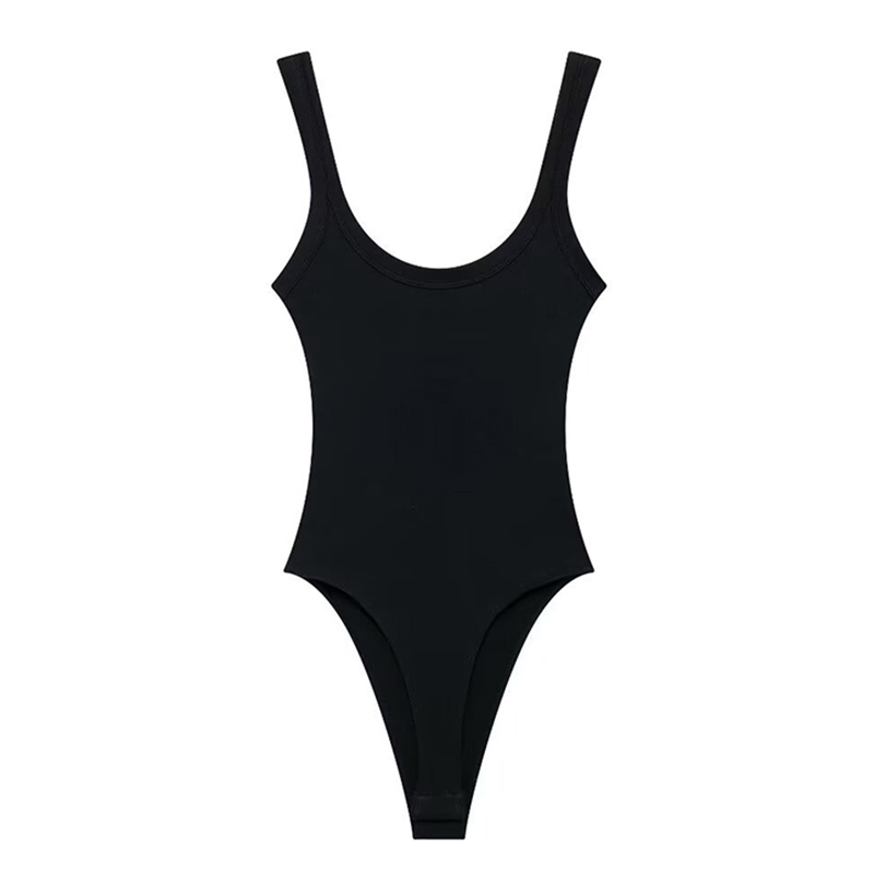 Body côtelé slim pour femmes, bretelles à col rond, boutons-pression, combishort féminin, mode Sexy