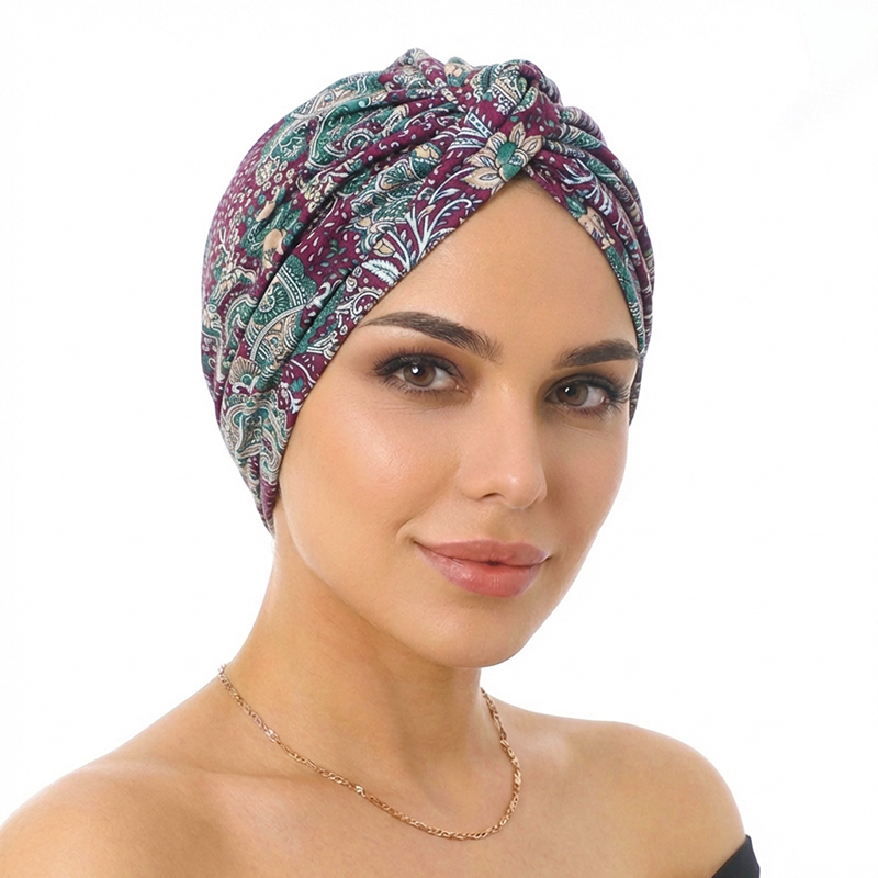 Nouveau turban croisé imprimé fleurs de cajou pour femme, bonnet, bandeau, foulards africains, prêt-à-porter, hijabs, bonnet chimio