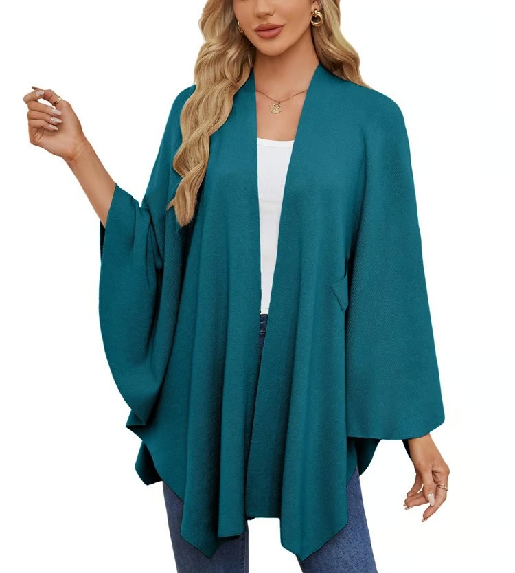 Châle élégant enveloppe doux ouvert sur le devant Poncho pull livraison directe femmes automne châle enveloppes hiver Cape Ponchos automne voyage tenues