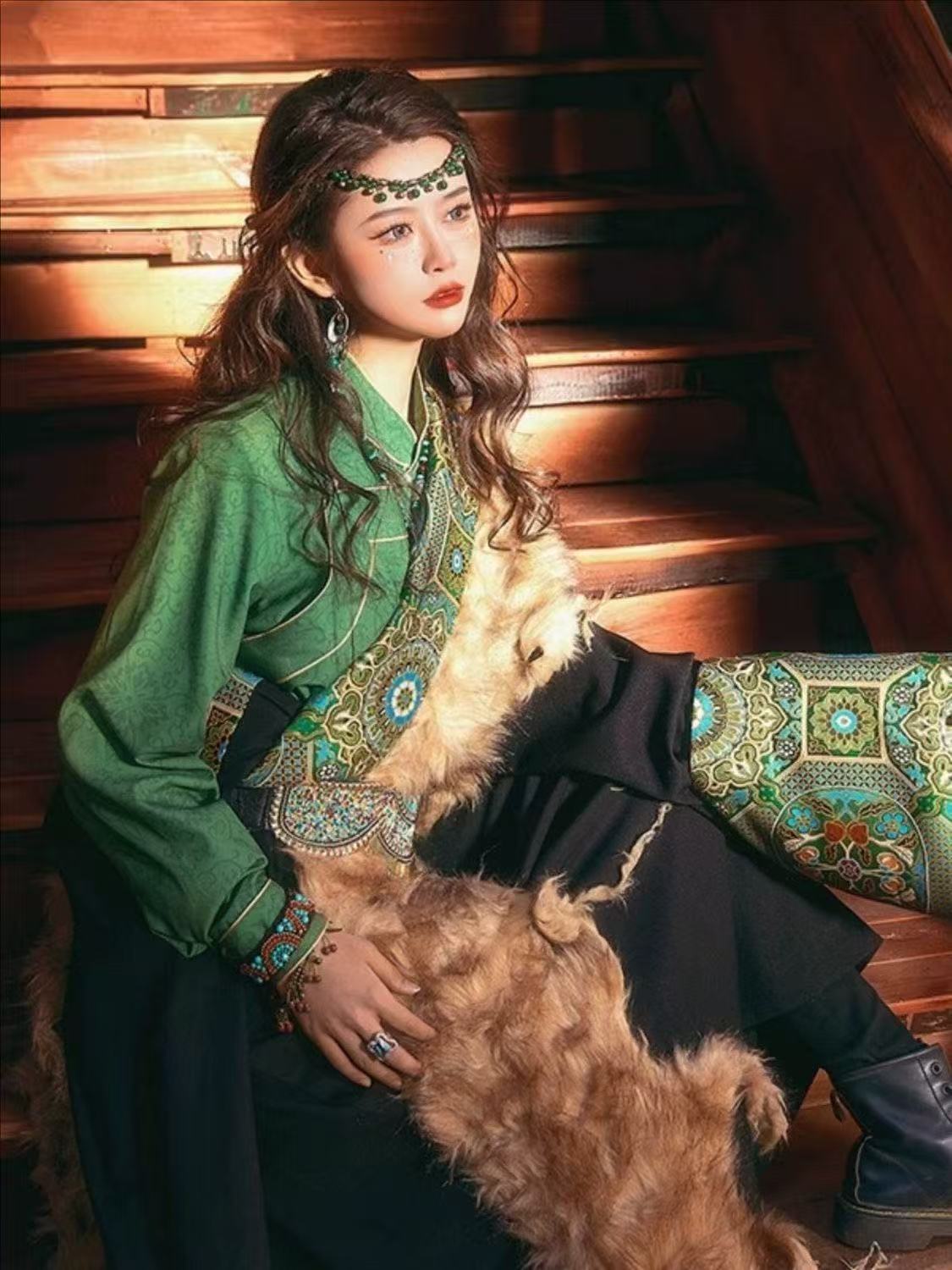 Robe tibétaine de Style ethnique pour hommes et femmes, Costume exotique traditionnel, Niche, tourisme, Photos de voyage, Costume de Cosplay du Prince d'halloween